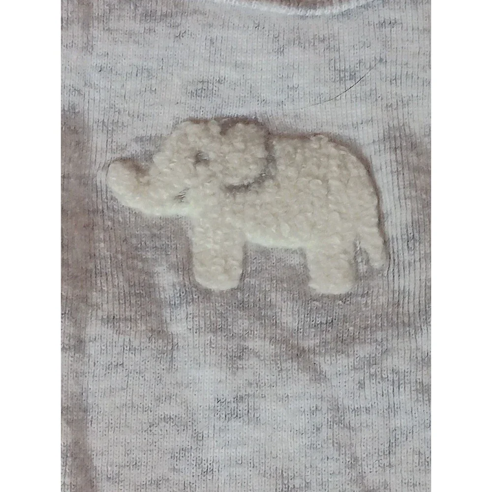 Carters Shirt Newborn Gray Short sleeve Snap Bottom Elephant